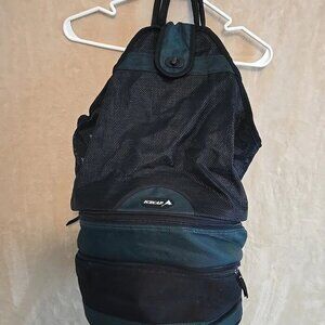 IceCap Mesh Backpack Cooler Bag Insulated Bottom Hiking Travel Beach Black